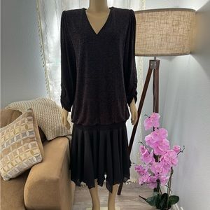 Vintage SIASIA NEW YORK Size 12 Cocktail Dress Shimmery Elegant Made In USA